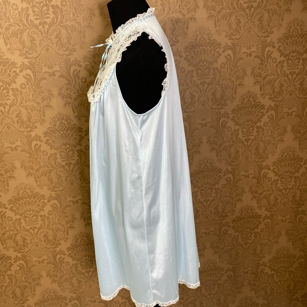 Vintage 60s 70s Glammy Cottagecore Victorian Romantic Nightgown Lingerie - Picture 4 of 10